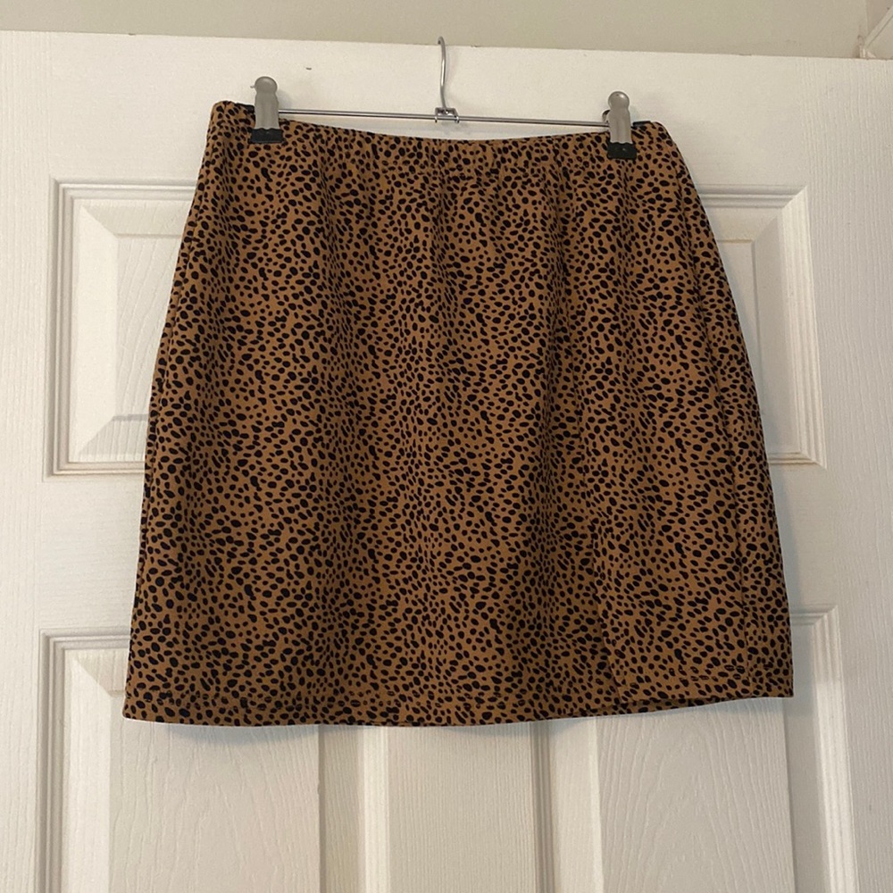 Animal print mini skirt